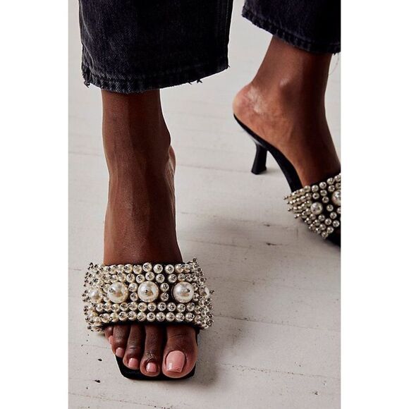 New Free  People x Jeffrey Campbell Portia Pearl Heels Size 6.5 new - Picture 1 of 8